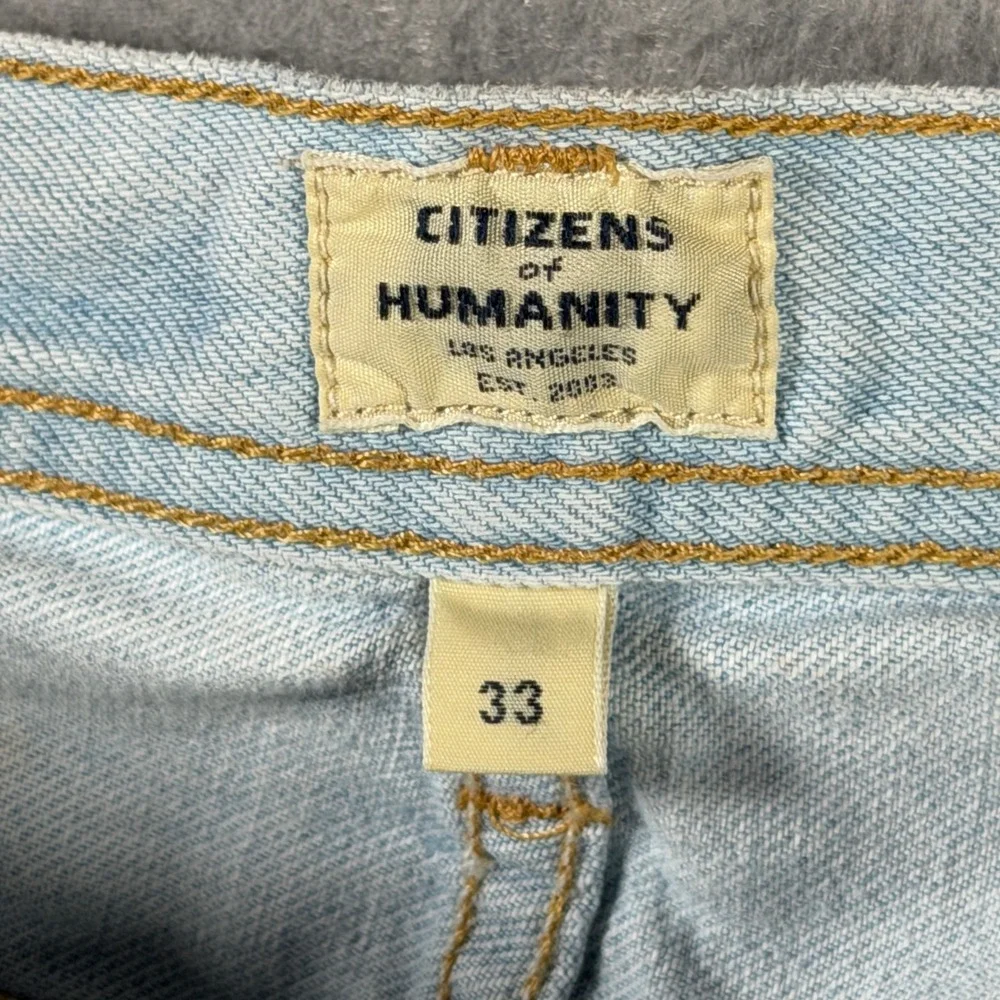 Citizens of Humanity‎ Wyatt Authentic Narrow Fit Light Wash Blue Jeans Mens 33